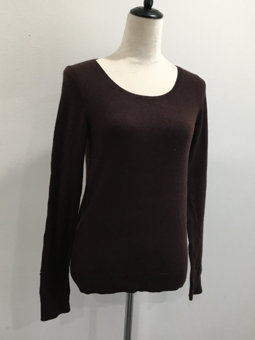 UNIQLO Brown 100% Cashmere Long Sleeve Knit Pullover Sweater